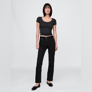 NWT Gap High Rise ‘90s Slim Straight Jeans in True Black